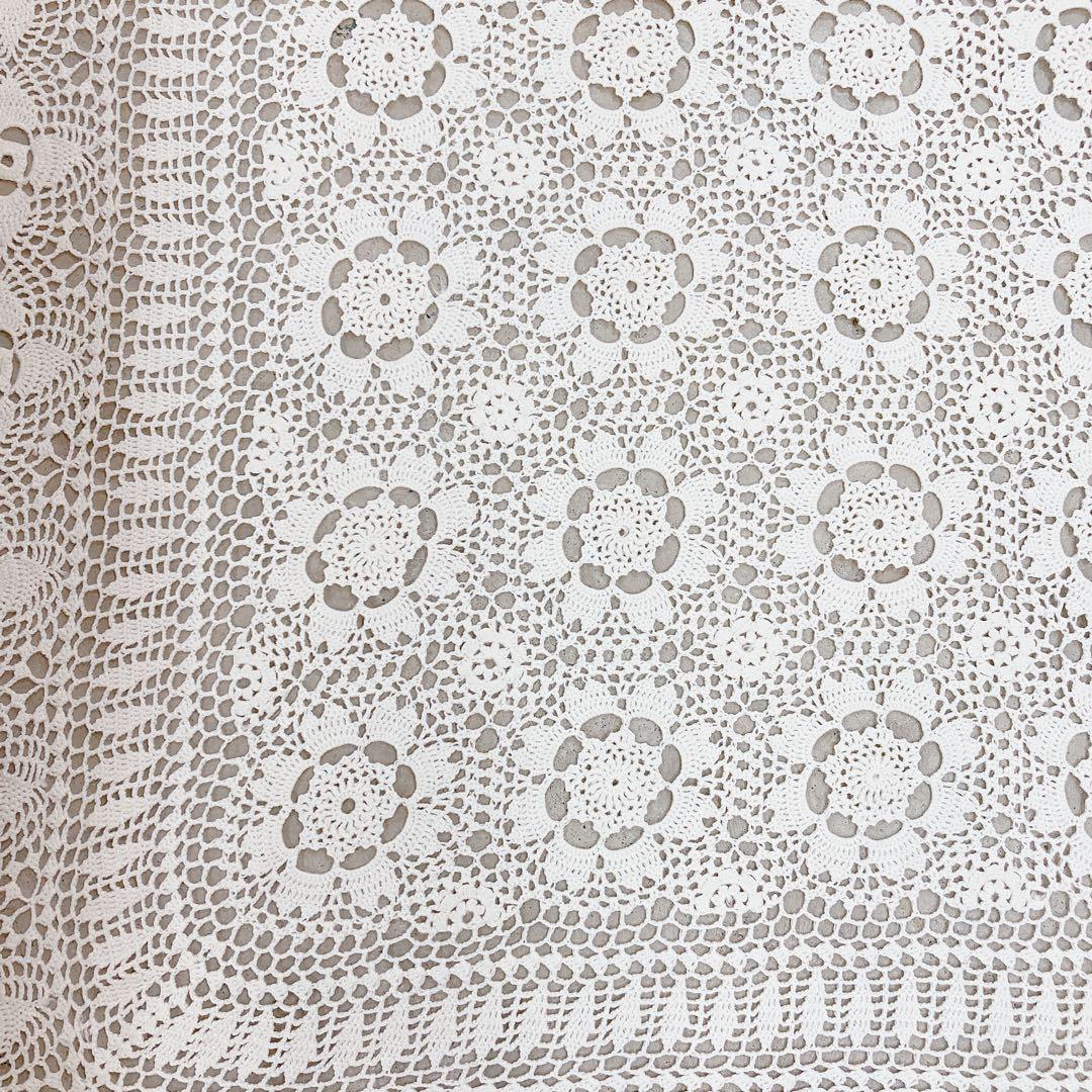 アンティーククロス 大判 カーテン クロッシェ