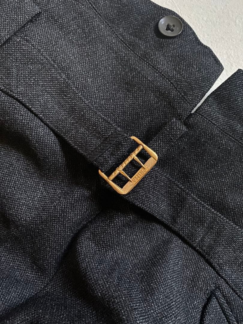 パンツ 50s- vintage buckle back wool slacks