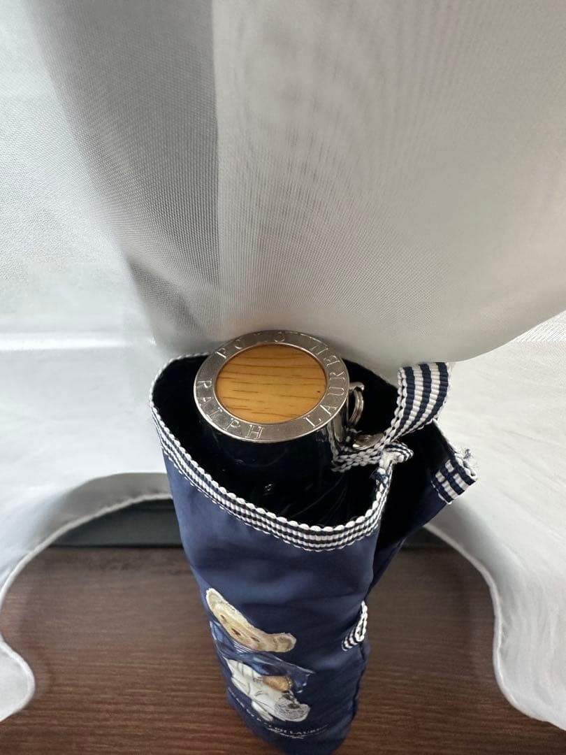 【美品】Polo Bear めちゃ軽⭐︎折りたたみ傘 ネイビー