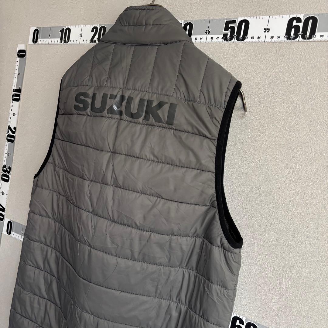 SUZUKI スズキ ベスト ブルゾン レーシング S 企業ロゴ グレー 灰色