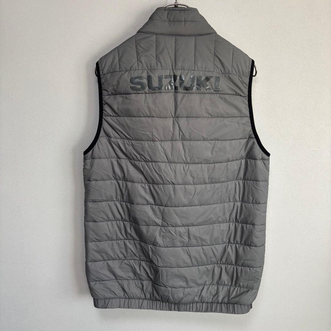 SUZUKI スズキ ベスト ブルゾン レーシング S 企業ロゴ グレー 灰色