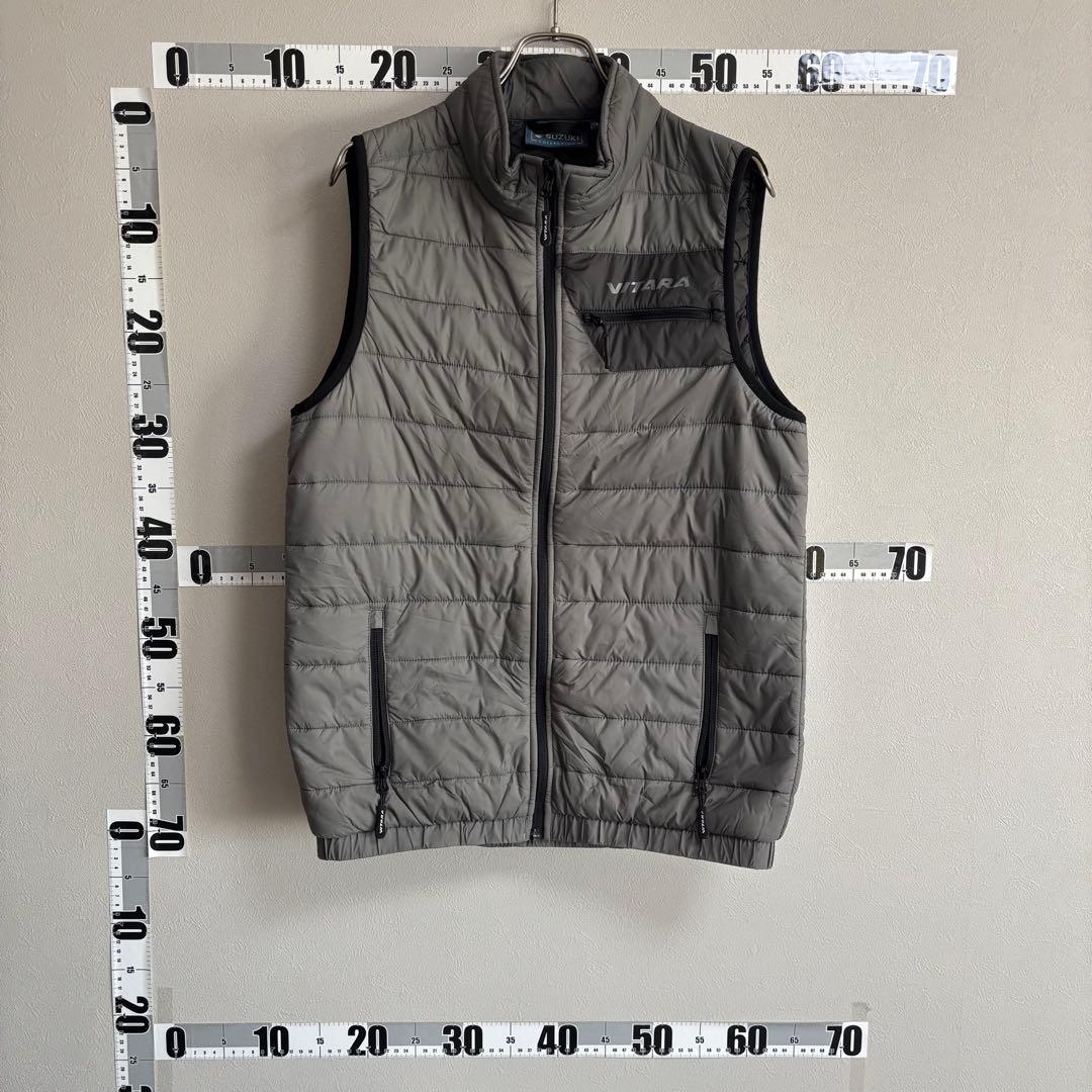 SUZUKI スズキ ベスト ブルゾン レーシング S 企業ロゴ グレー 灰色