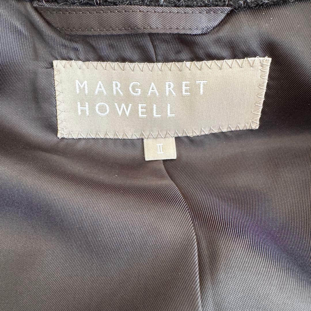 美品☺️マーガレットハウエルテーラードジャケット ハリスツイード黒系Mサイズ