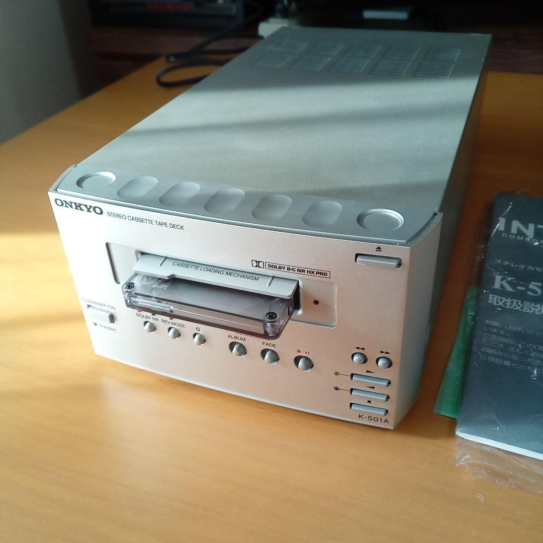 ONKYO K-501A カセットデッキ 録音再生ok INTEC メタル対応