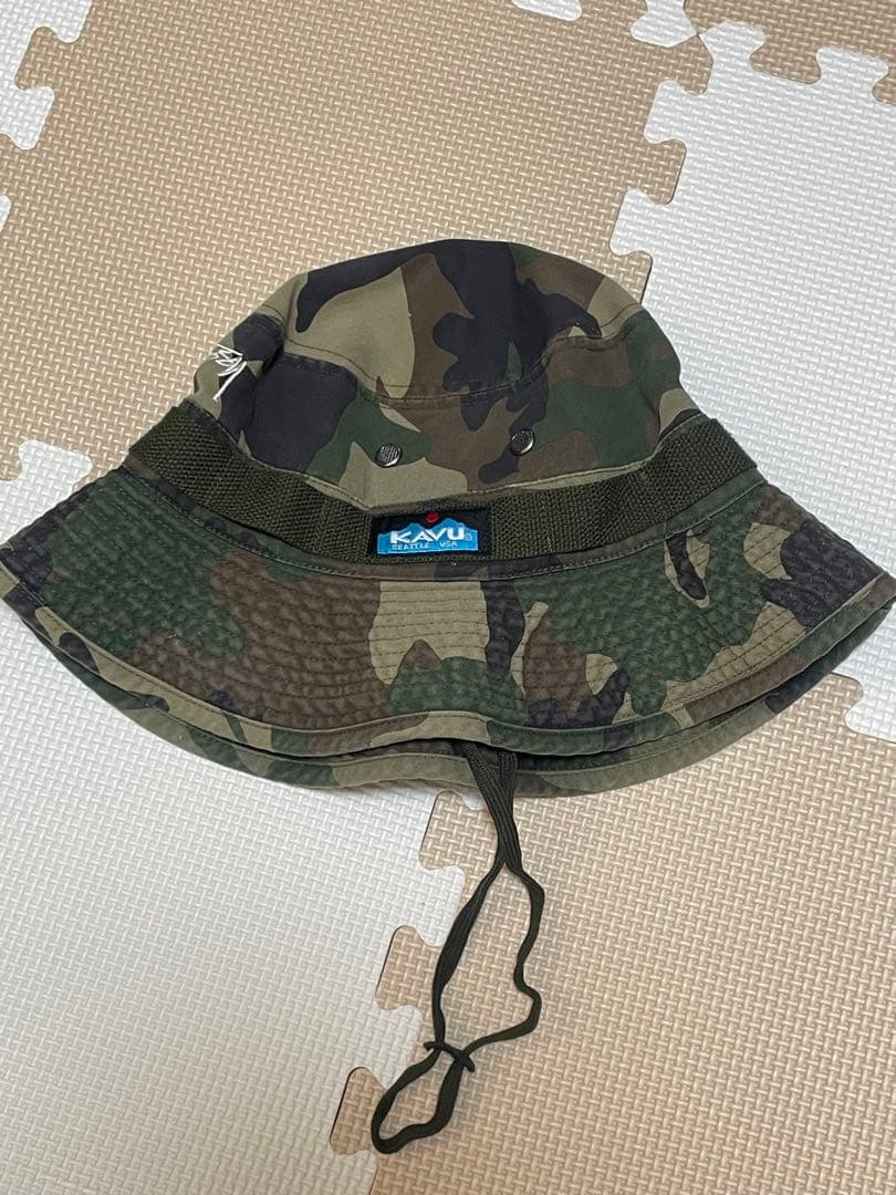 希少　STUSSY×KAVUコラボバケットハット　カモ柄