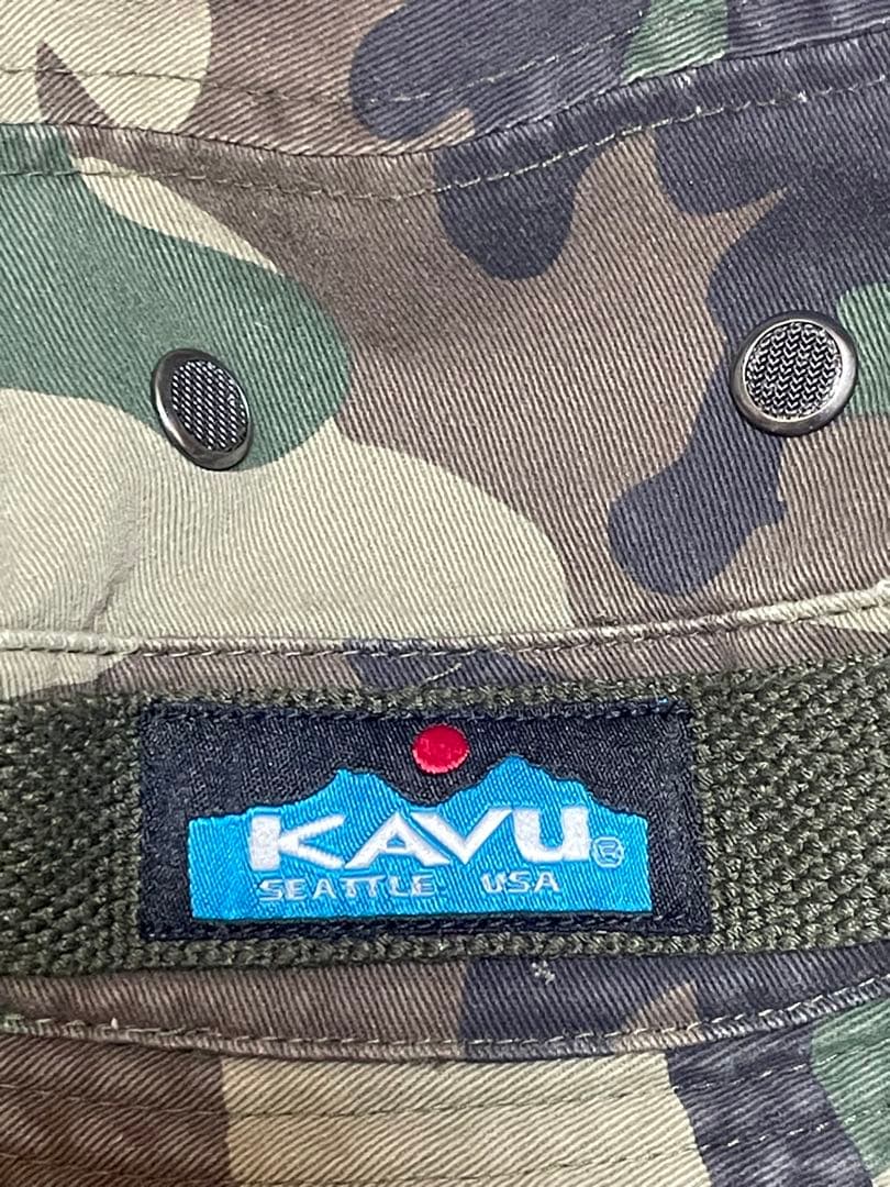 希少　STUSSY×KAVUコラボバケットハット　カモ柄