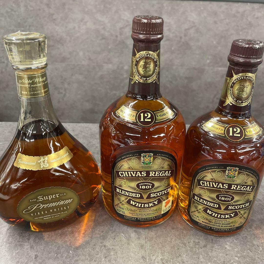3本　スーパーニッカプレミアム　CHIVAS REGALシーバスリーガル 12年