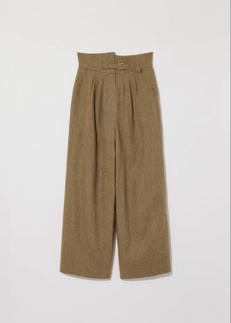 パンツ eaphi WOOL BELTED PANTS (size1)