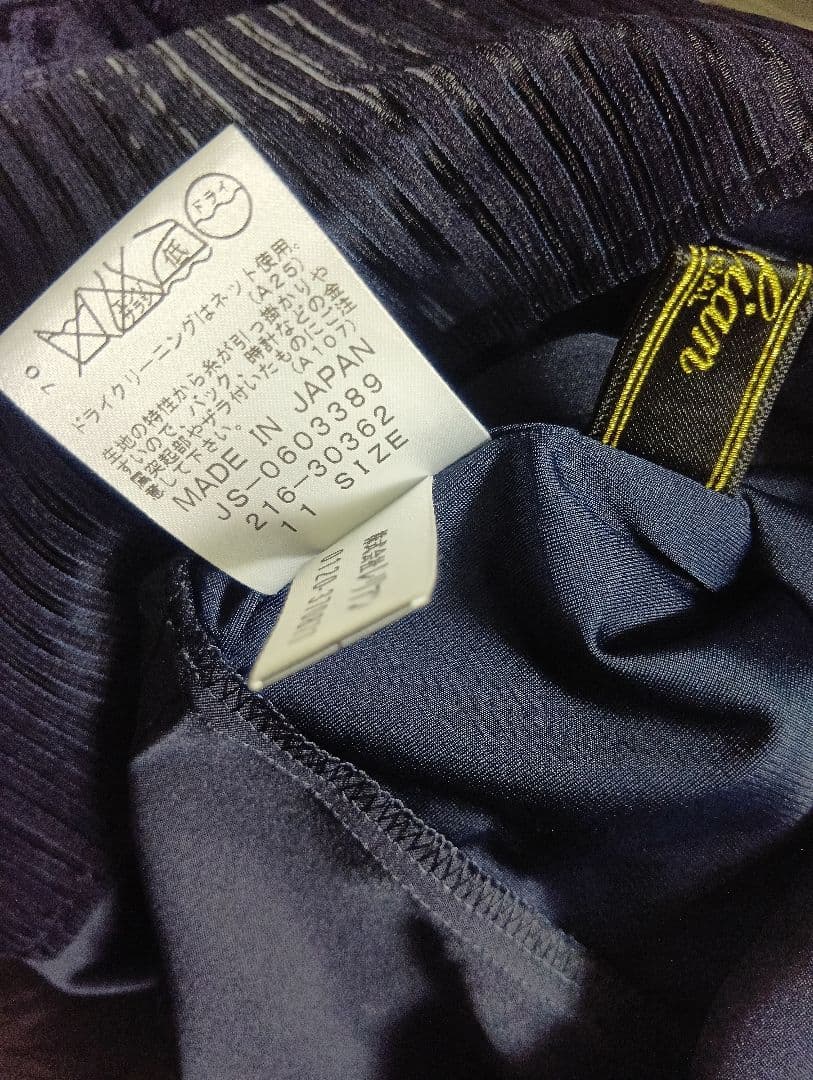 タグ付き新品　Leilian レリアン レイヤード風膝丈ワンピース　ネイビー11