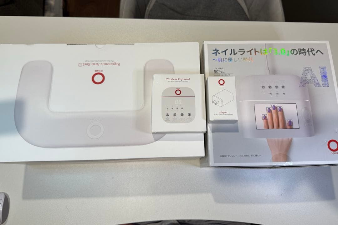 AIネイルライト リモコン、アームレスト付 ONAIL