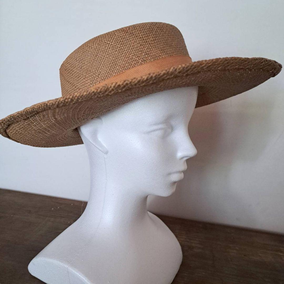 アンティーク　本パナマ帽　ハット　帽子　ヴィンテージ　レトロ　おすすめ品　美品