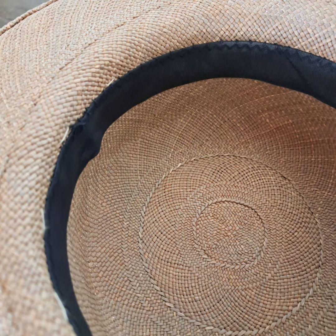 アンティーク　本パナマ帽　ハット　帽子　ヴィンテージ　レトロ　おすすめ品　美品