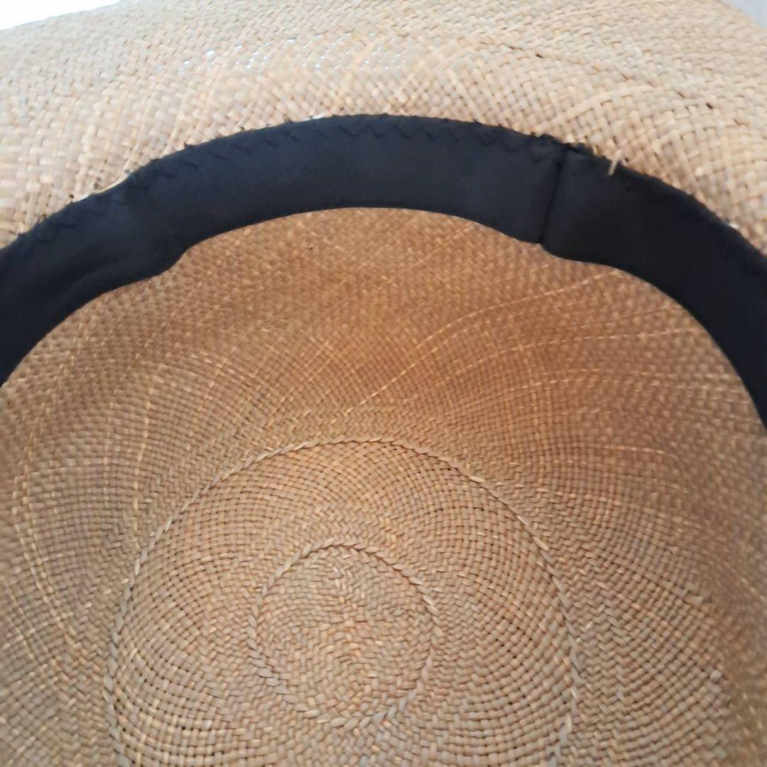 アンティーク　本パナマ帽　ハット　帽子　ヴィンテージ　レトロ　おすすめ品　美品