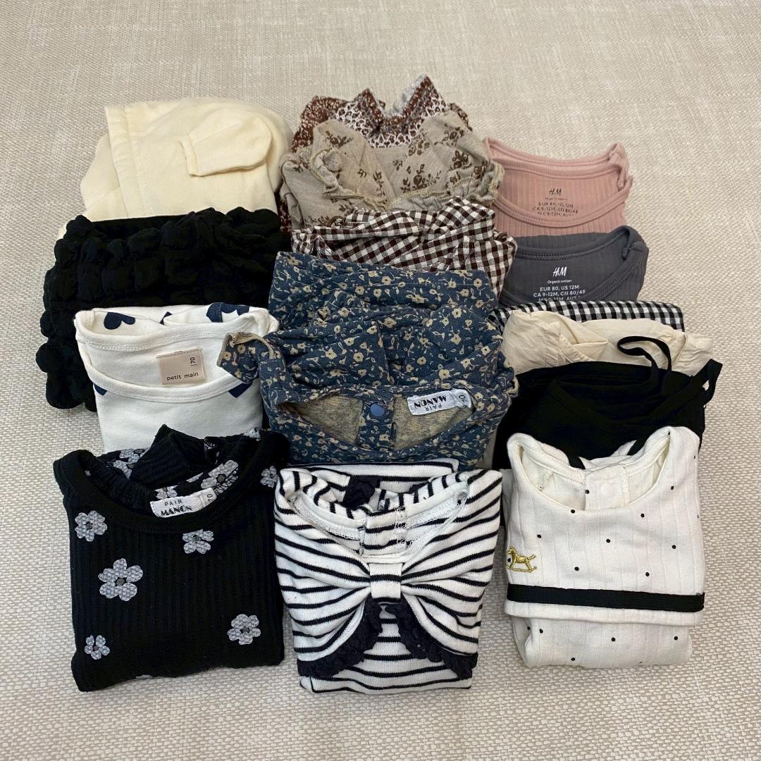 【美品】まとめ売りセット ロンパース 70〜73 女の子 長袖