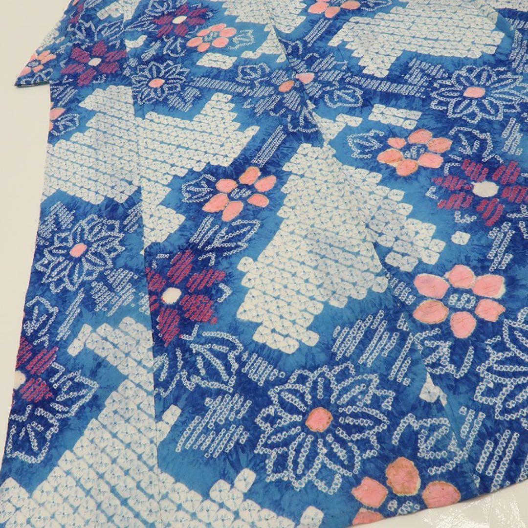 有松鳴海絞り 洗える夏着物 高級浴衣 着物 A3349