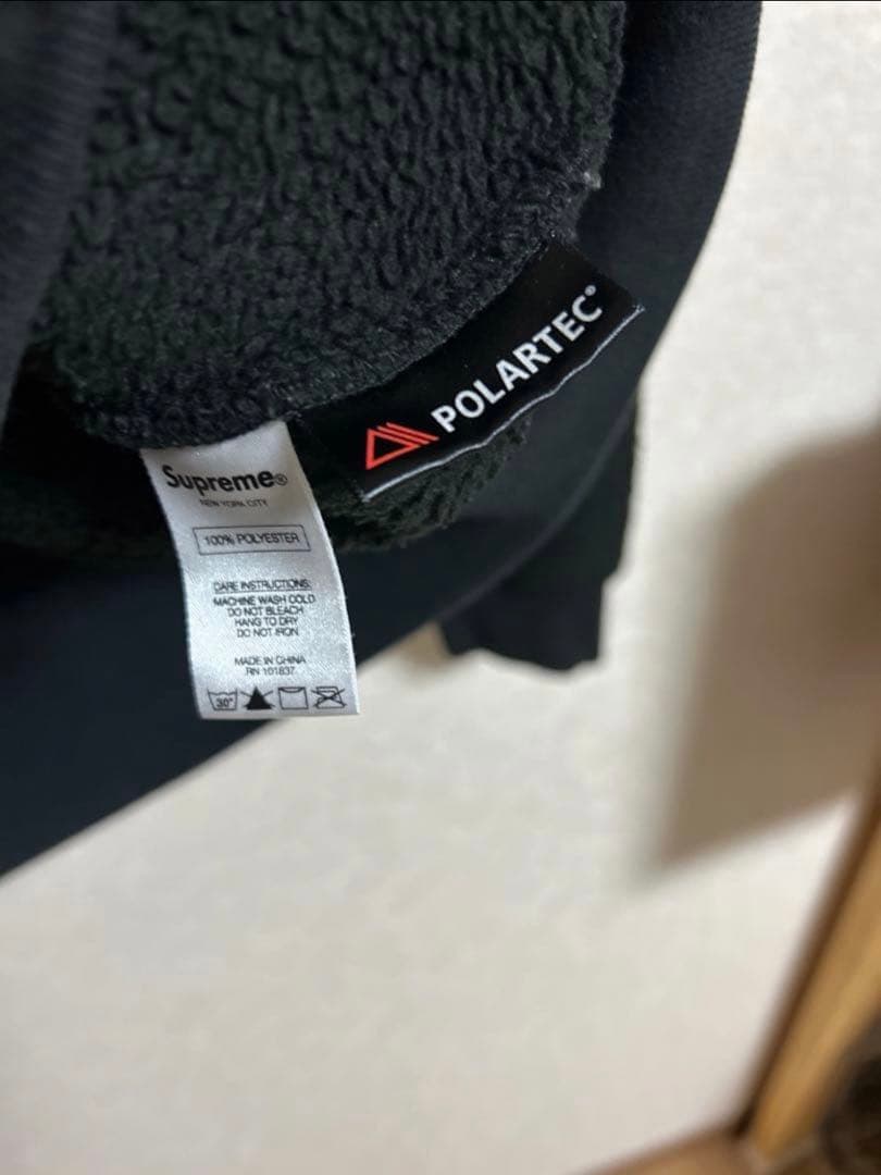 supreme polartec deep pile crewneck ブラック
