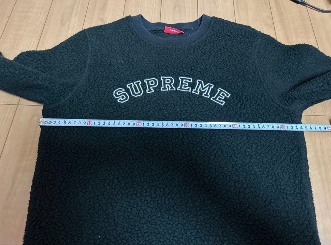 supreme polartec deep pile crewneck ブラック