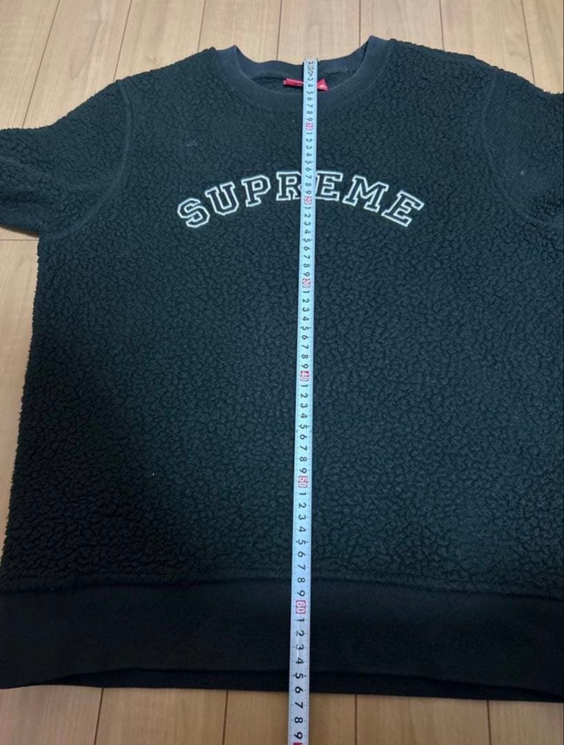 supreme polartec deep pile crewneck ブラック