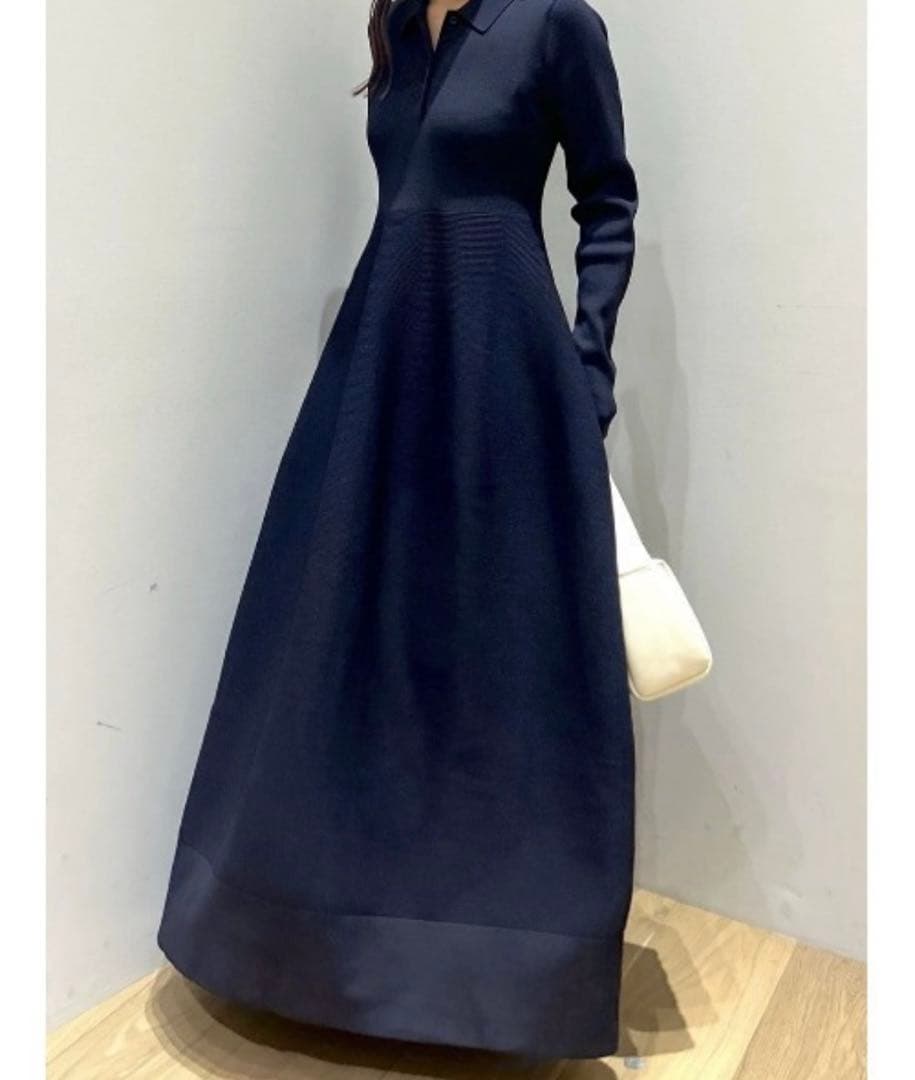 新品スタイルミキサー　フォルムポロニットワンピース　Mサイズ　ネイビー