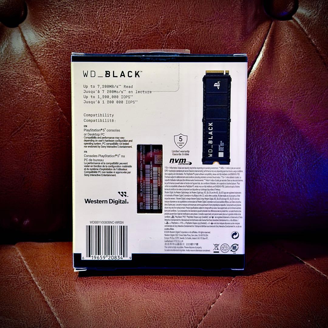 【新品】WD_BLACK SN850P 8TB NVMe SSD