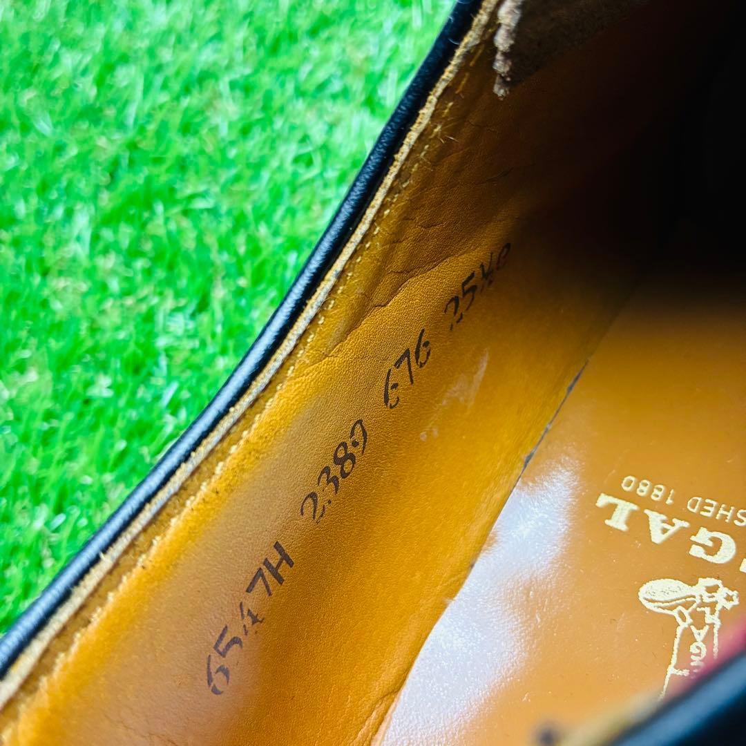 【極美品】REGAL 革靴 ウィングチップ 外羽根 厚底 メダリオン 25½