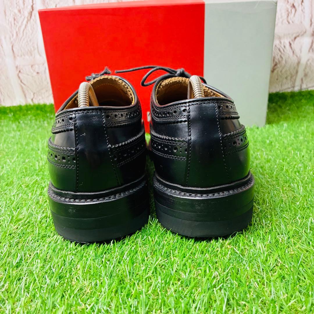 【極美品】REGAL 革靴 ウィングチップ 外羽根 厚底 メダリオン 25½