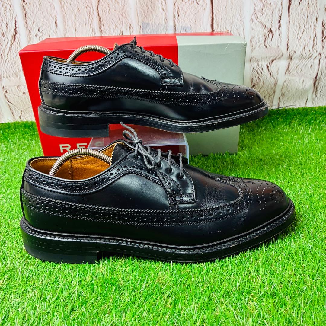 【極美品】REGAL 革靴 ウィングチップ 外羽根 厚底 メダリオン 25½