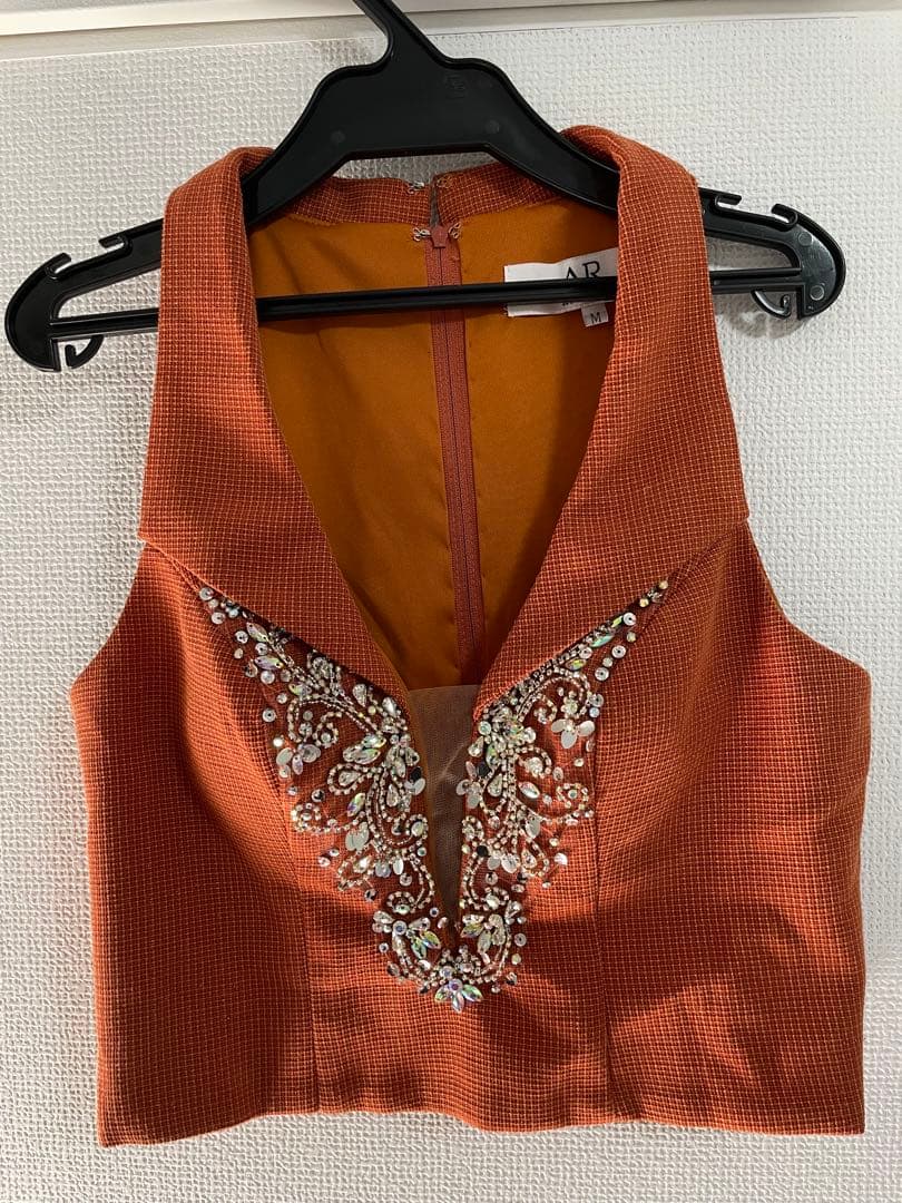 AR ANGELR オレンジ Vネックドレス AR24347