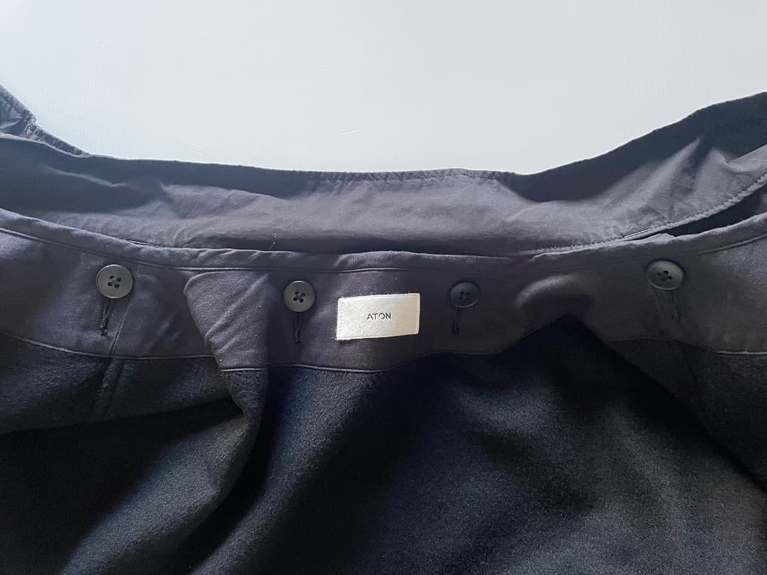 【美品】エイトン エアーウェザーショートモッズコートメンズ 黒