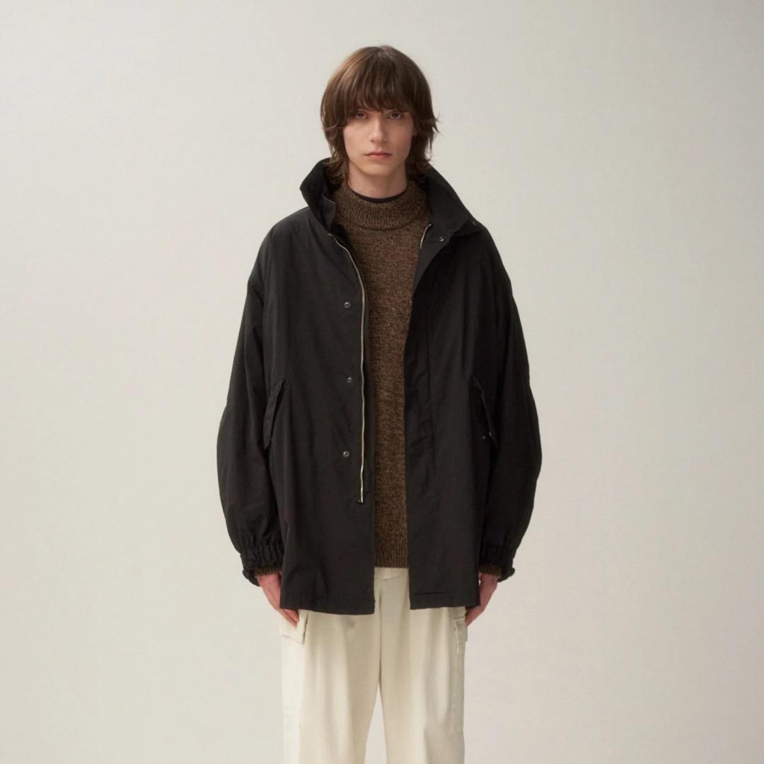 【美品】エイトン エアーウェザーショートモッズコートメンズ 黒