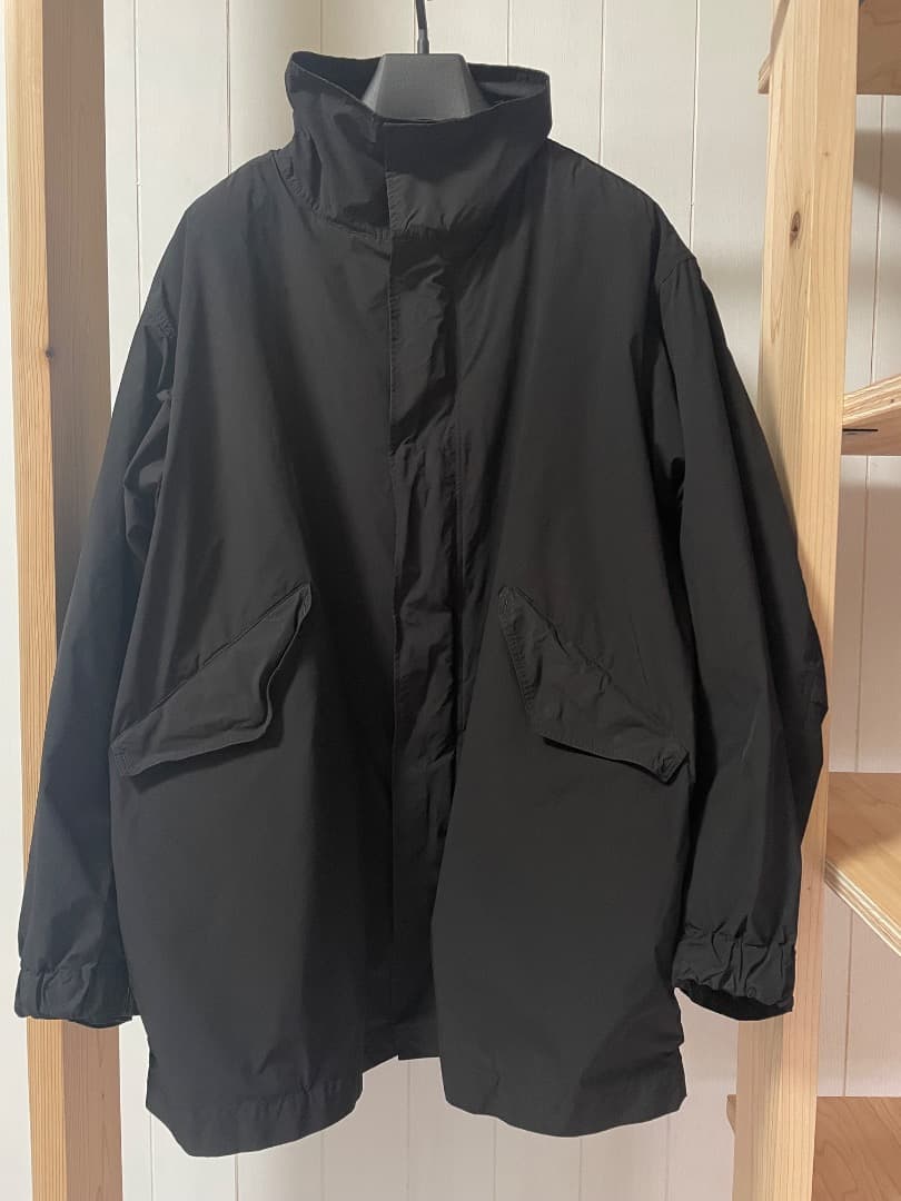 【美品】エイトン エアーウェザーショートモッズコートメンズ 黒