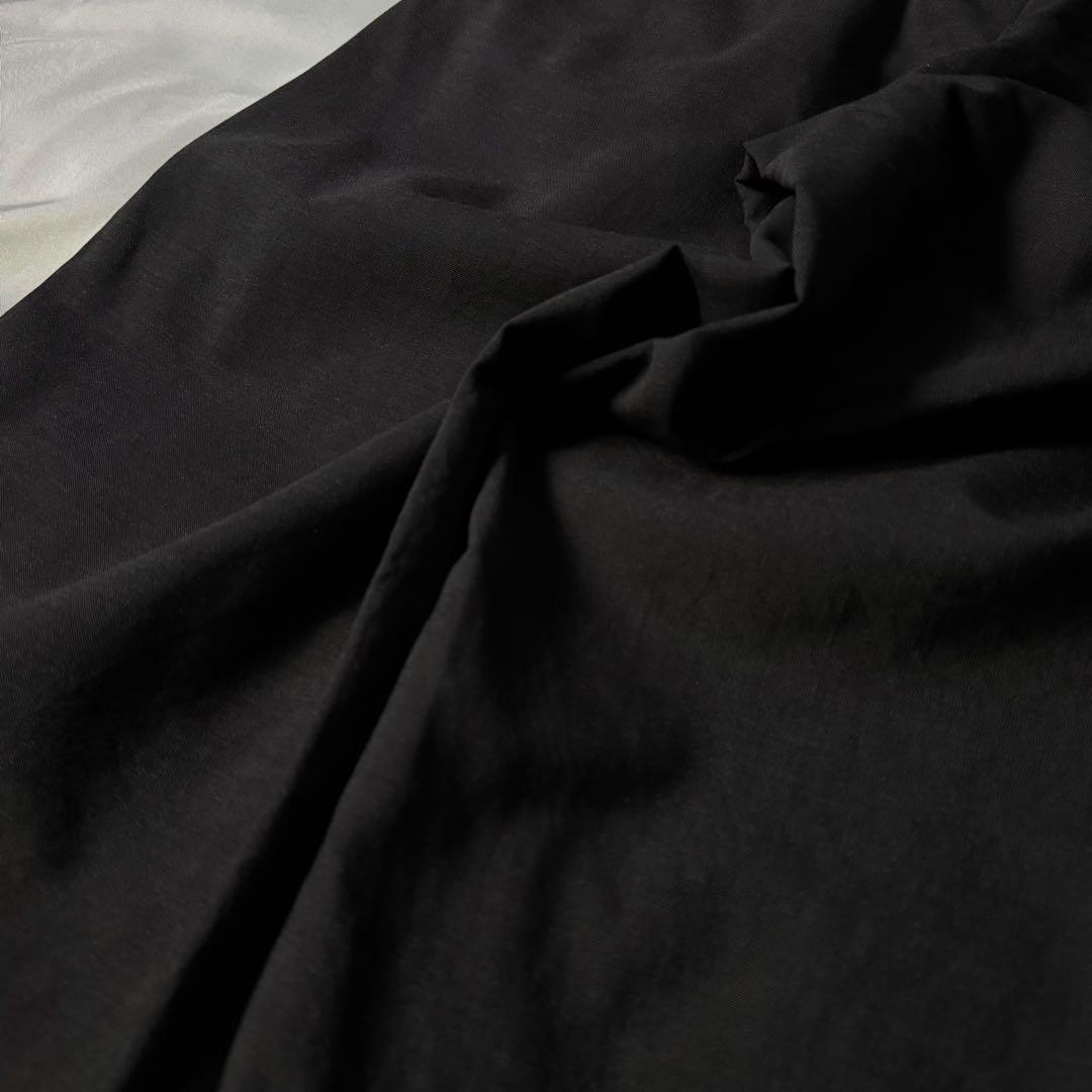 00s BURBERRY モヘア混 チャコール ツータック ワイドスラックス