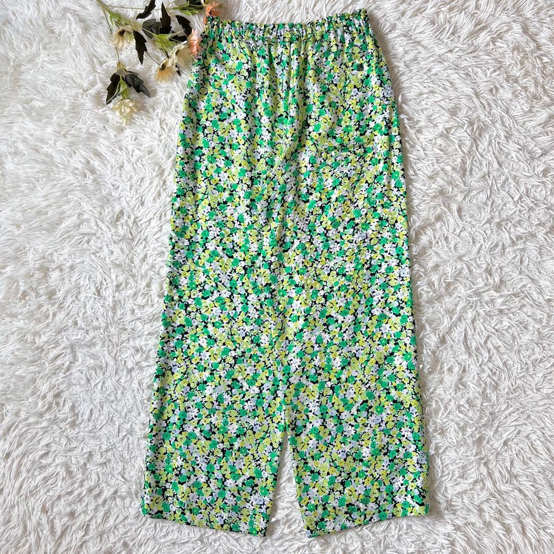 BLAMINK ブラミンク シルク 花柄 ドロスト パンツ