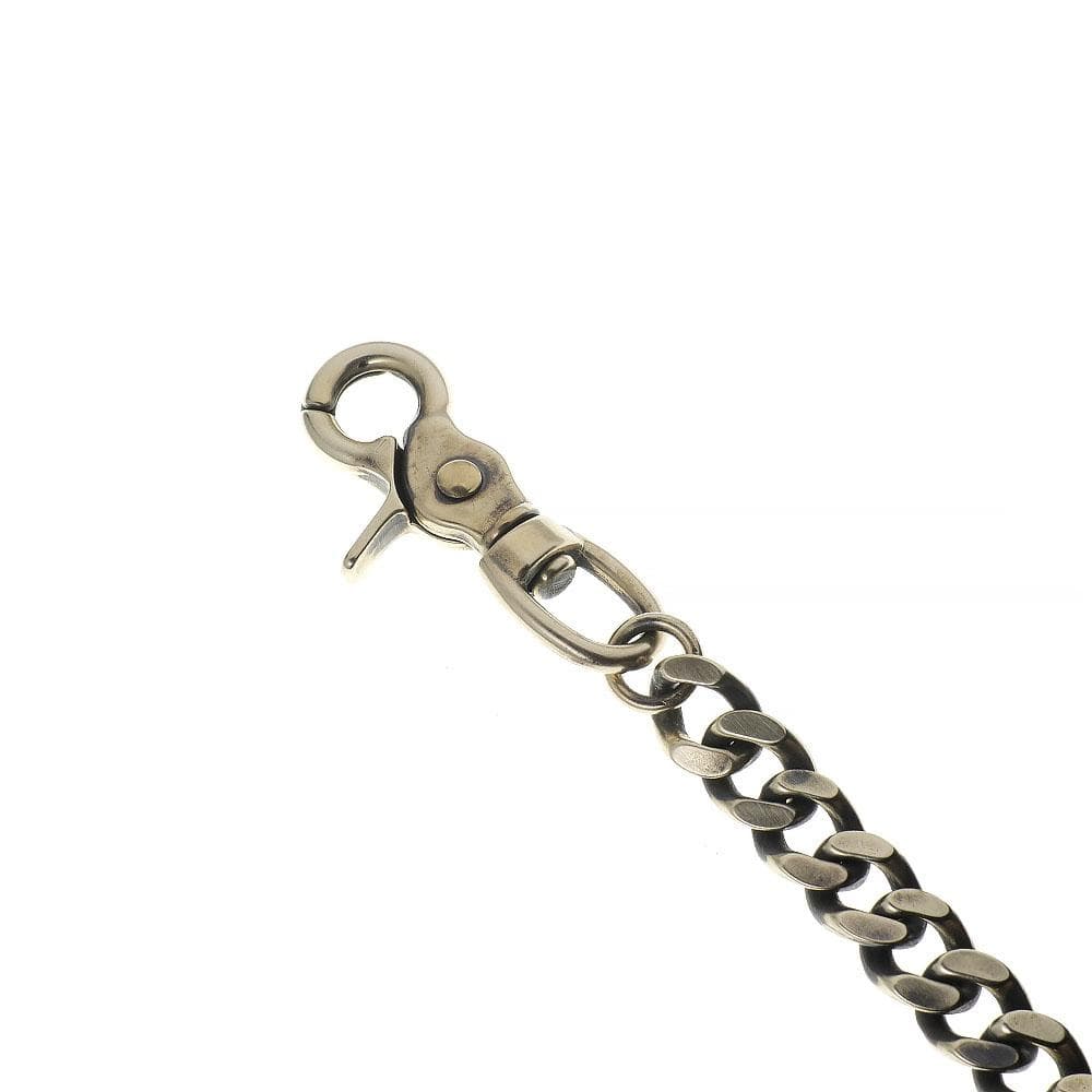 真鍮 ブラス ウォレットチェーン 喜平チェーン オリジナル 燻し加工 x2個