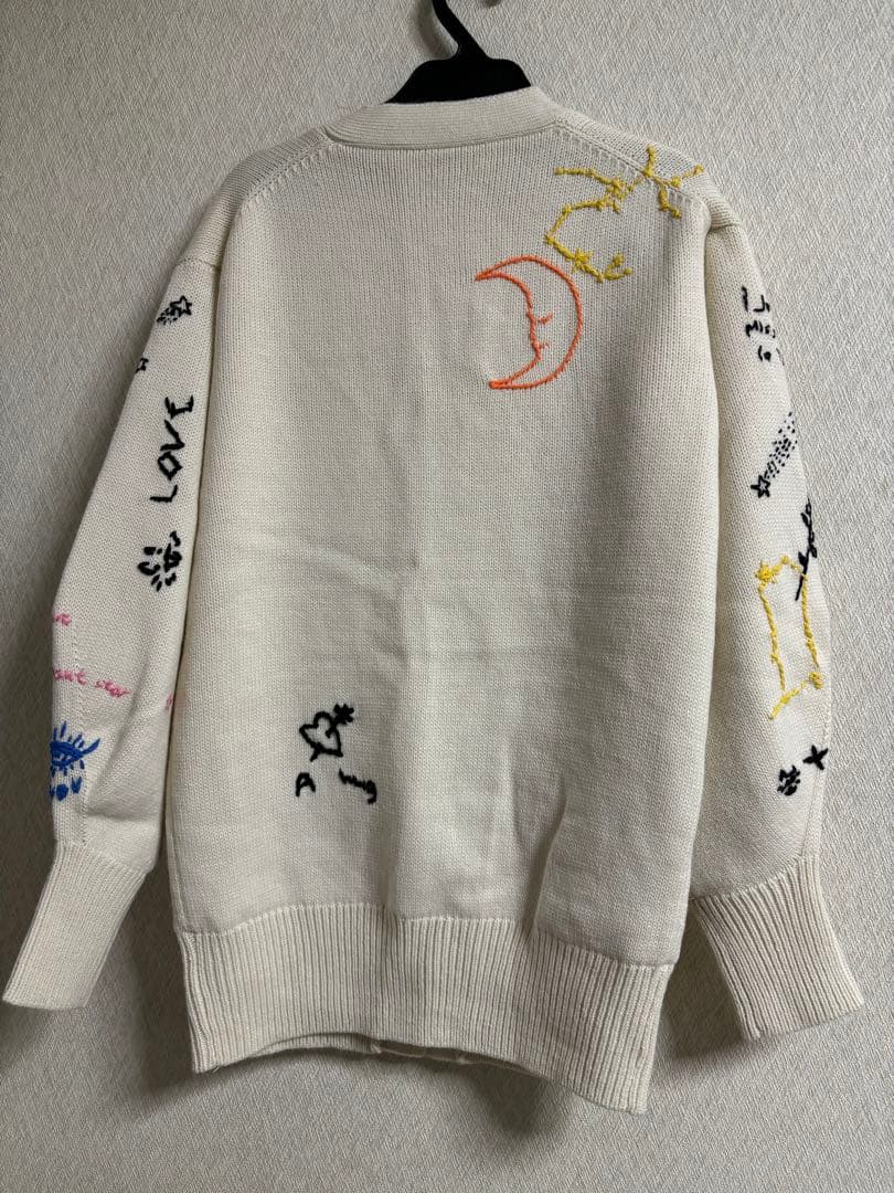 FURFUR メッセージ刺繍カーディガン IVY