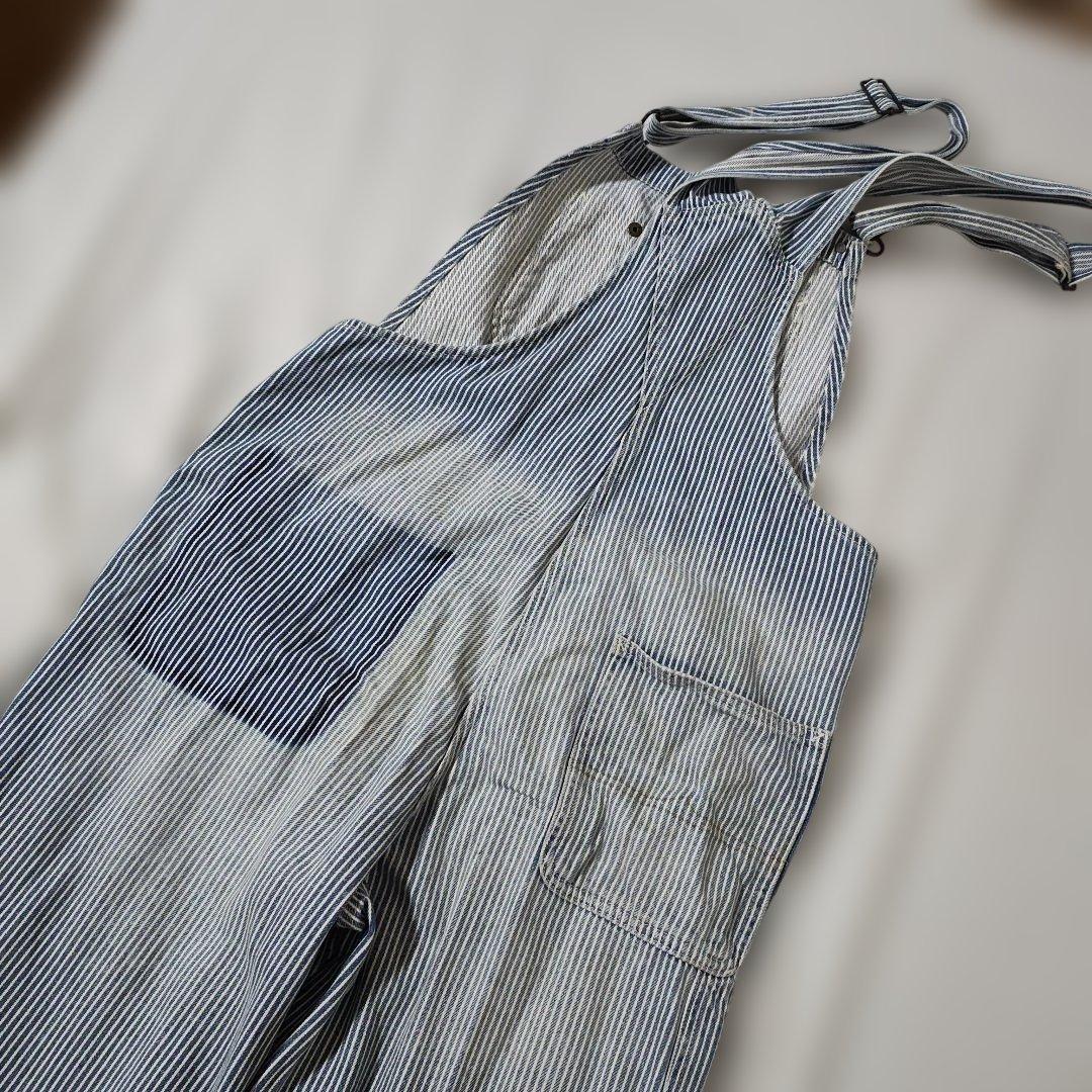 ラルフローレン denim&supply オーバーオール ヒッコリー リペア