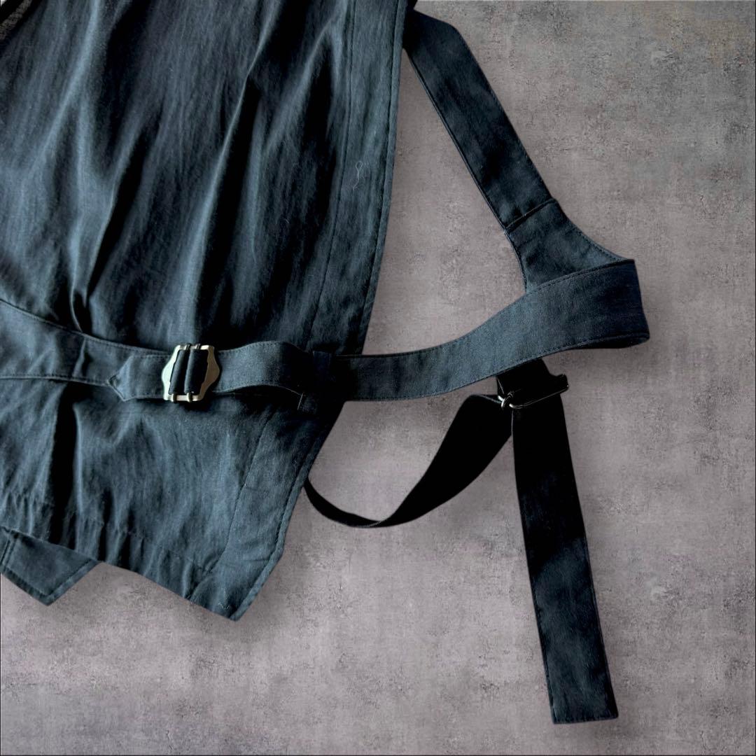 khoki 23SS アシンメトリーデザインベスト　サイズ2 ブラック