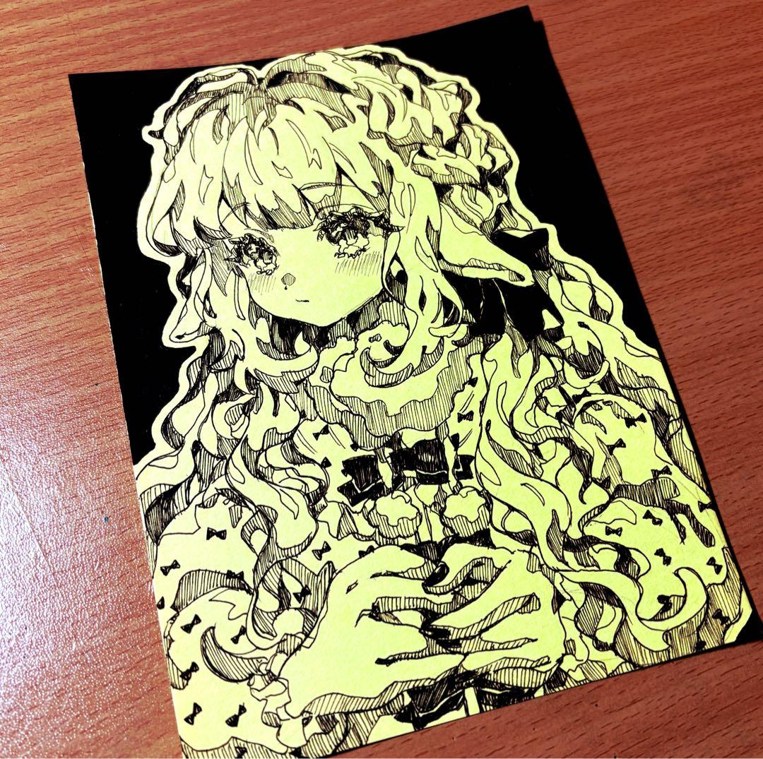 オリジナル 手描きアナログイラスト 画用紙
