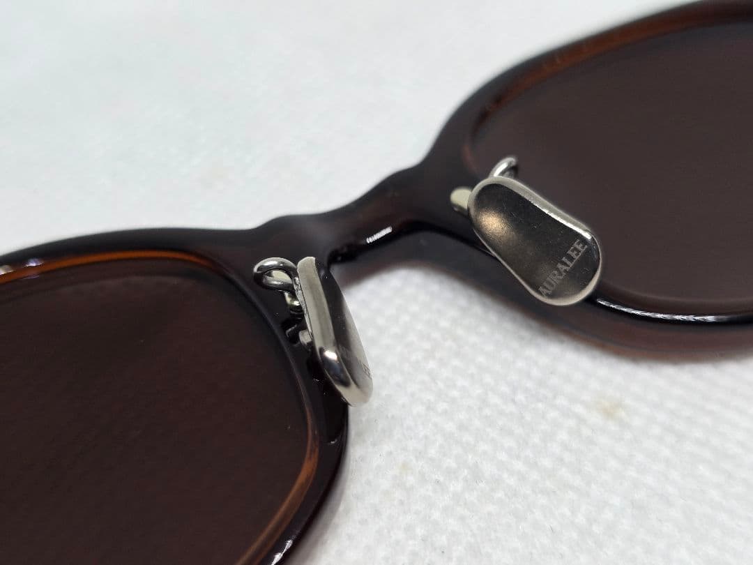 AURALEE ブラウン オーバルサングラス 49-22-146