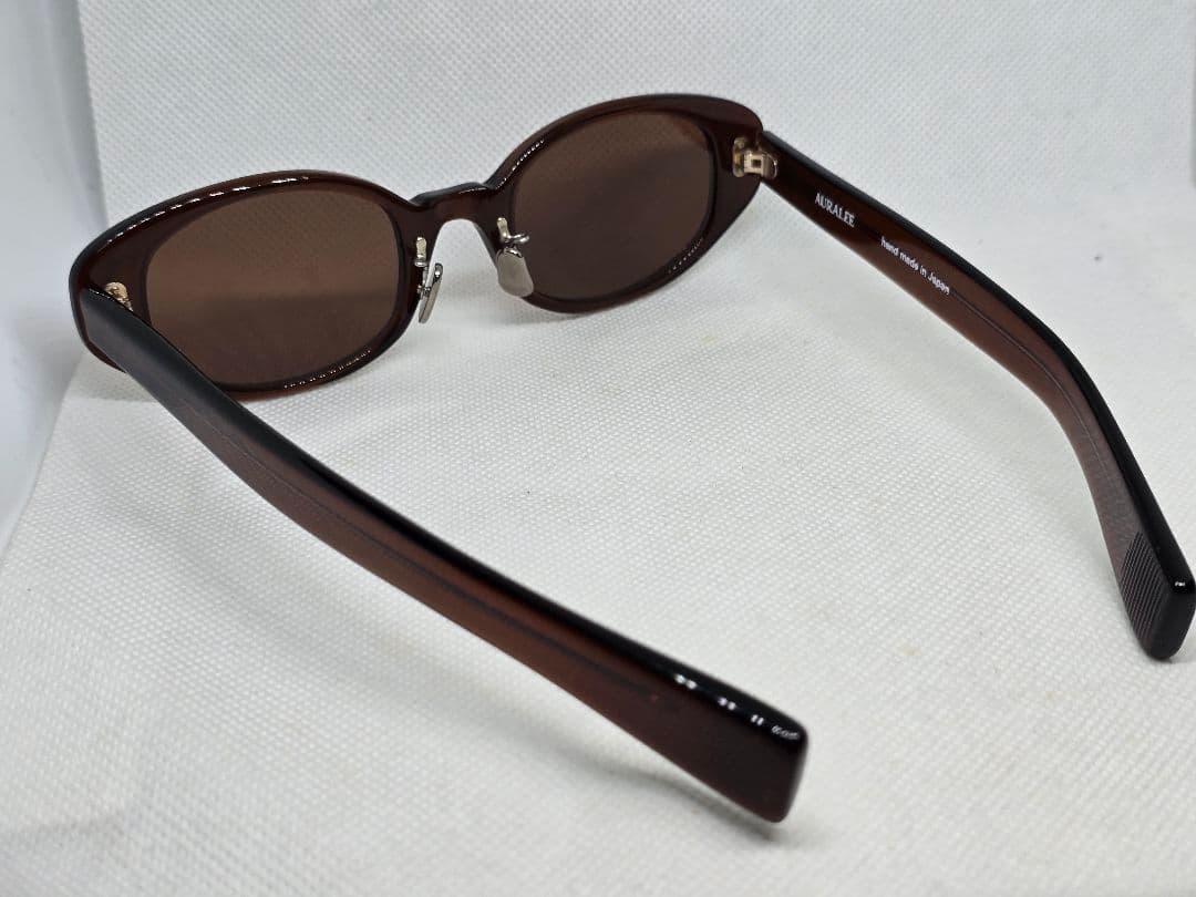 AURALEE ブラウン オーバルサングラス 49-22-146