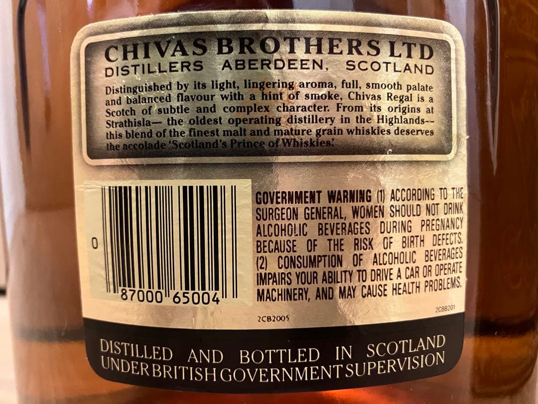 シーバスリーガル12年　3.78リットル