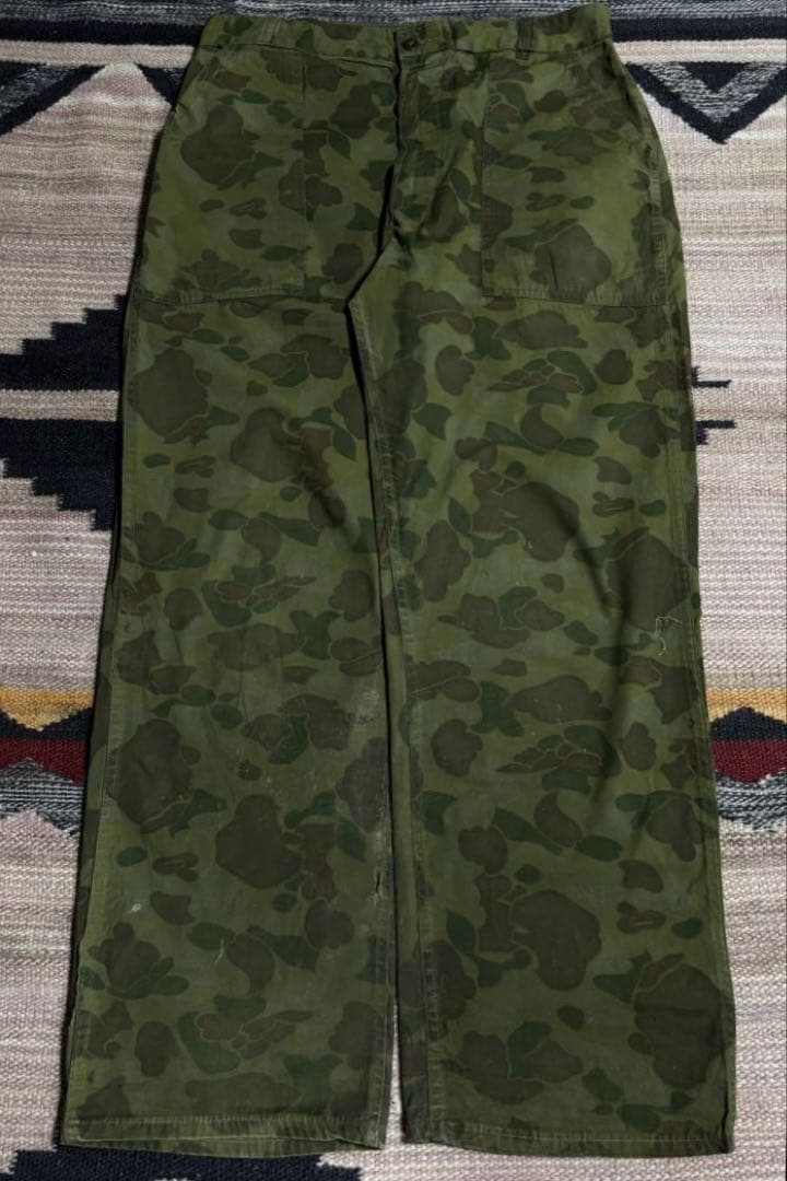 40s 50s ダックハンターカモ　ベイカーパンツ　usa製 ミリタリー　コの字