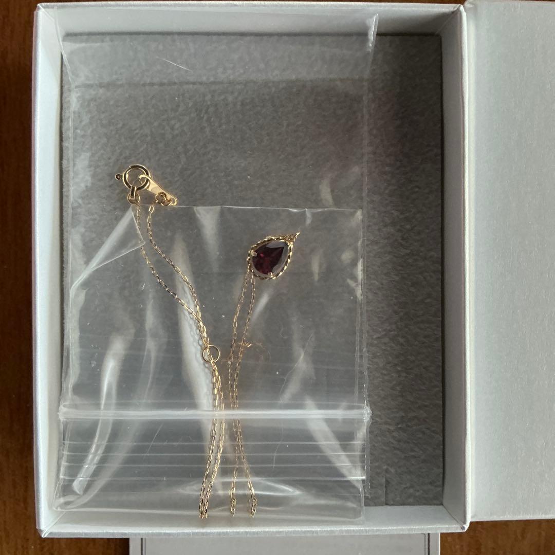 L＆Co K18 ガーネットネックレス　箱付き