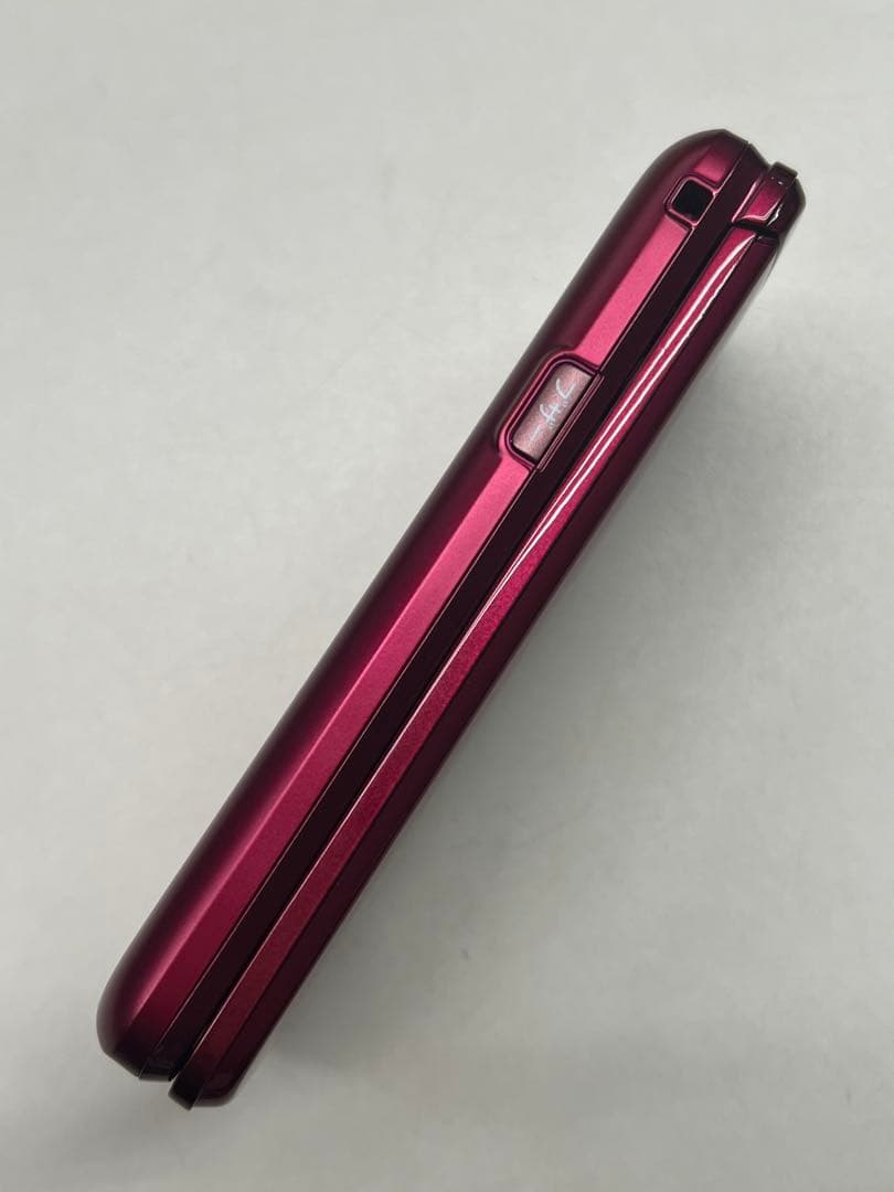 W5J605◆ かんたんケータイ ライト SIMフリー KYF43 ワインレッド