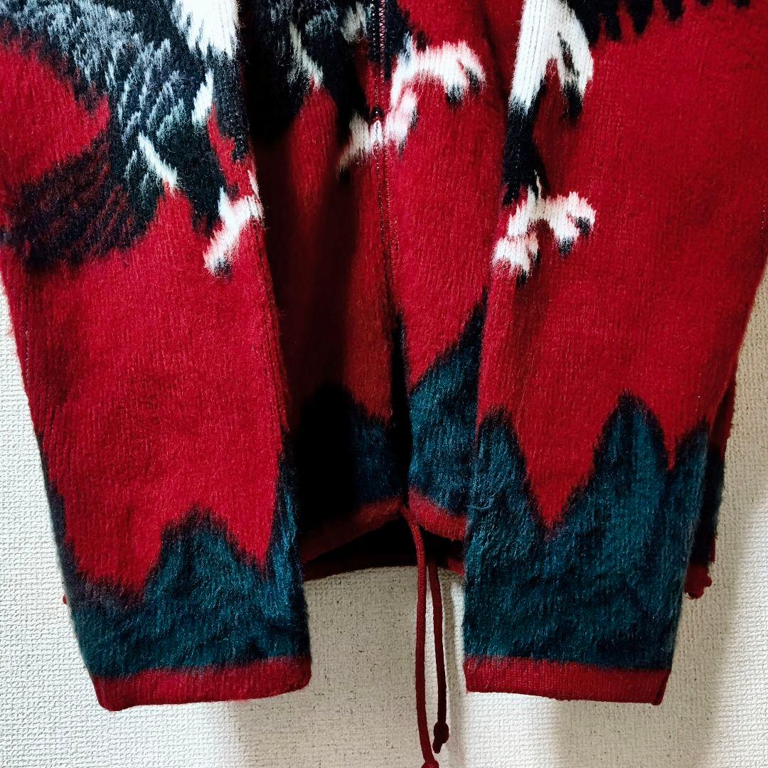 シュプリーム イーグル ニット ジップアップ フーディ パーカー XL