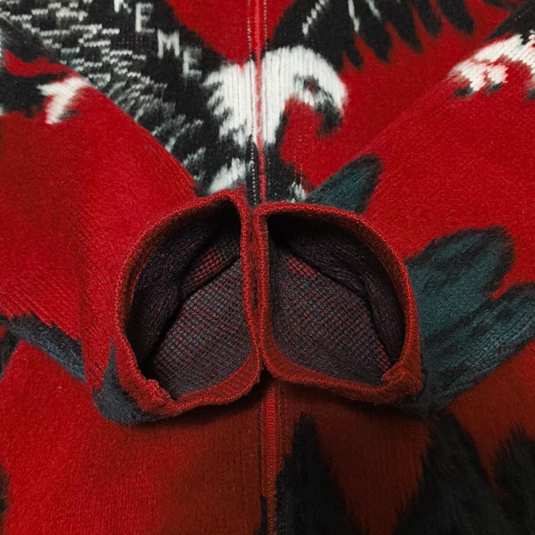 シュプリーム イーグル ニット ジップアップ フーディ パーカー XL