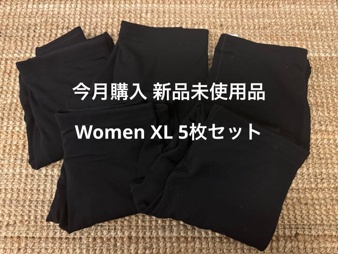 ユニクロ 超極暖ヒートテックレギンス Women XLブラック 5枚セット