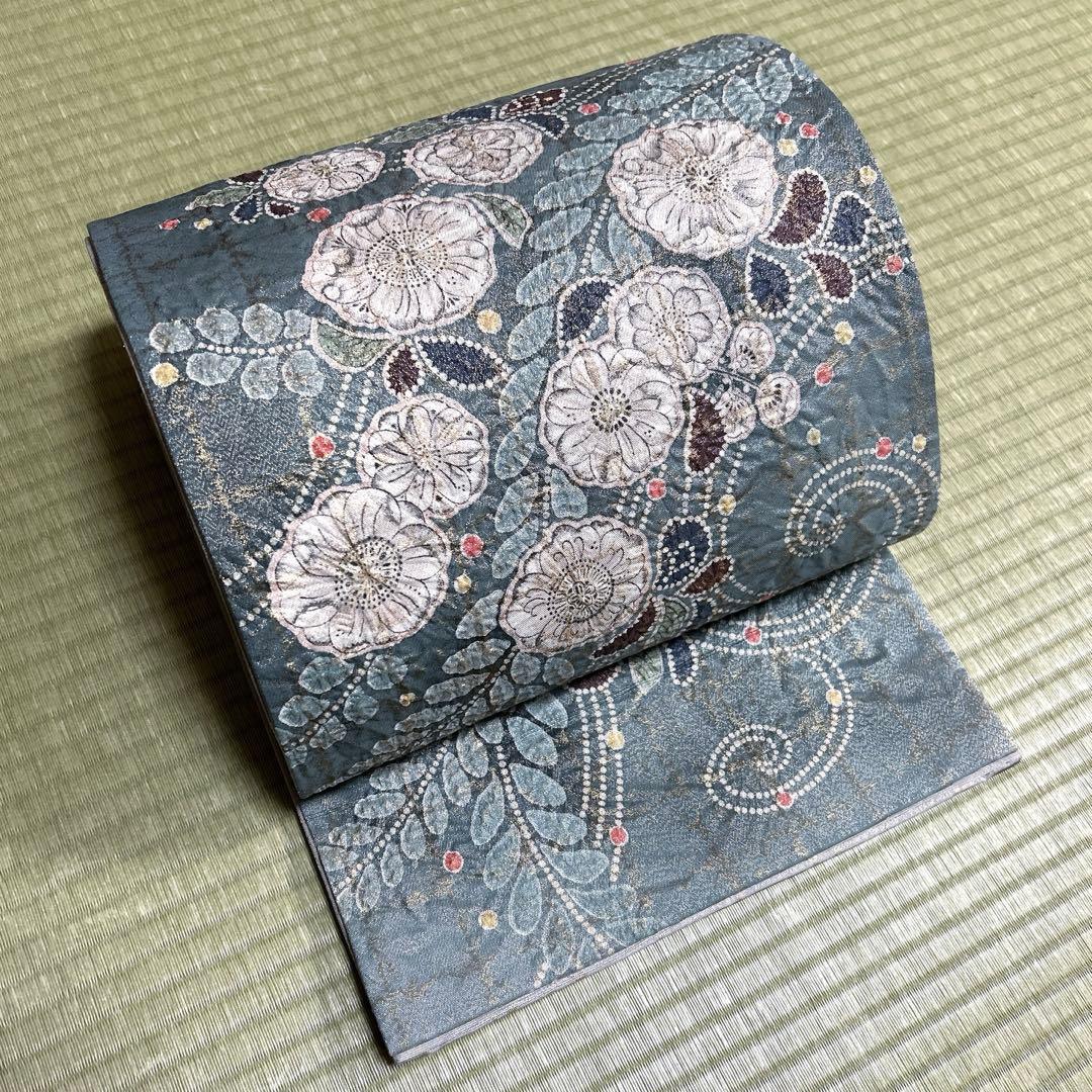 正絹　袋帯　【辻ヶ花】