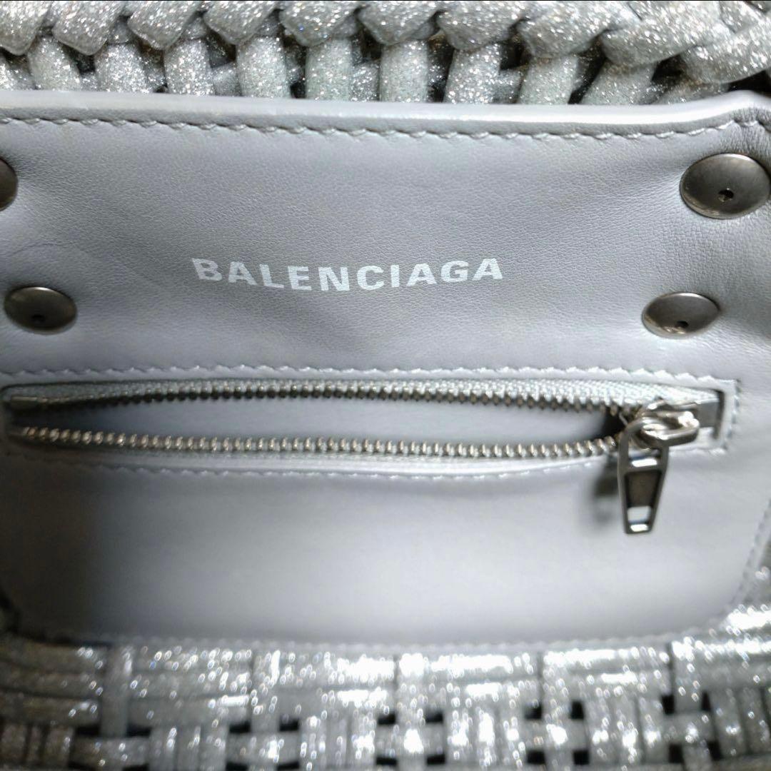 バレンシアガ　BALENCIAGA ビストロXXS シルバー　ラメ　バッグ
