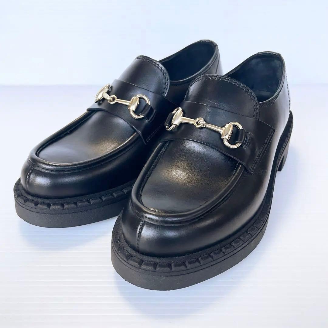 極美品✨ ペリーコサニー ビットローファー 黒 レザー 24cm イタリア製